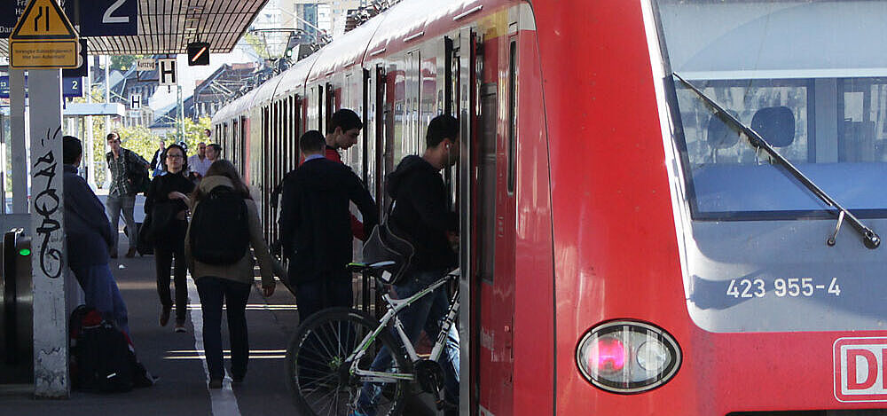 Einfach mit dem Rad in eine S-Bahn einsteigen...