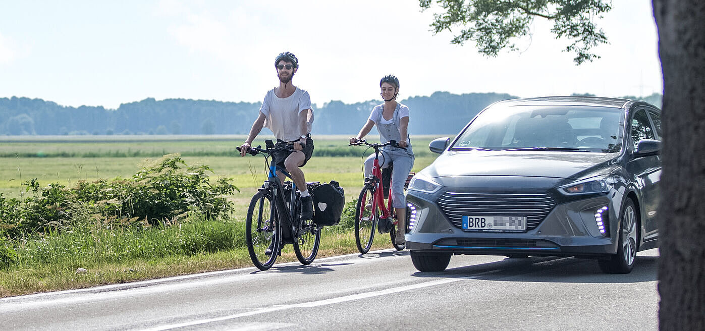 Im ländlichen Raum sind die Radfahrbedingungen oft nicht gut. Im ländlichen Raum sind die Radfahrbedingungen oft nicht gut.